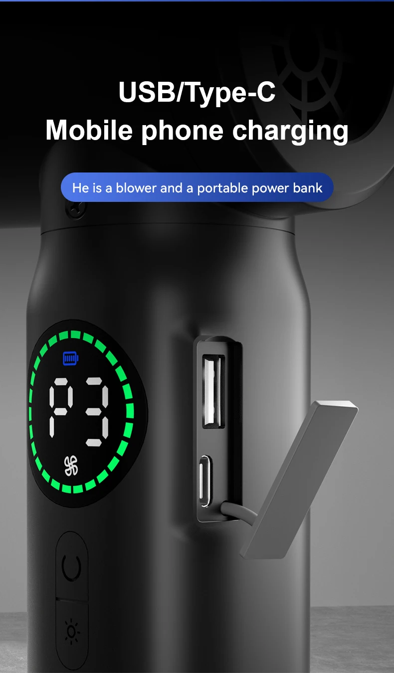 Portable 7500mAh Wireless Air Duster Dust Blowing Gun 2 in 1 Air Blower And Vacuum Cleaner Cordless Duster Blowers Car Cleaning