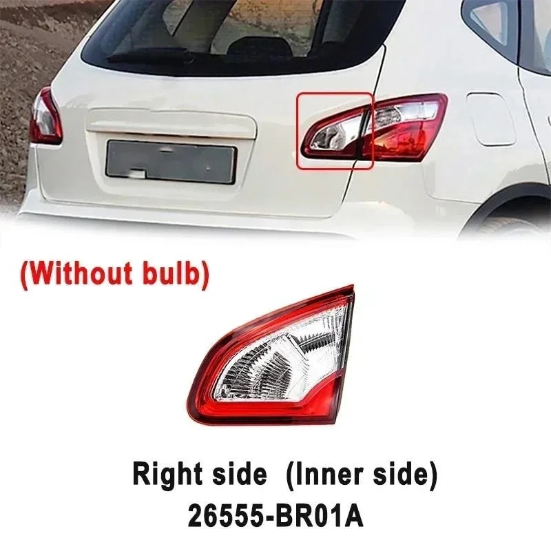 Outer Car Rear Tail Light Turn Signal Light For Nissan Qashqai J10 2008-2015 Fog Lamp Brake Lights 26555-BR00A  26550-BR00A