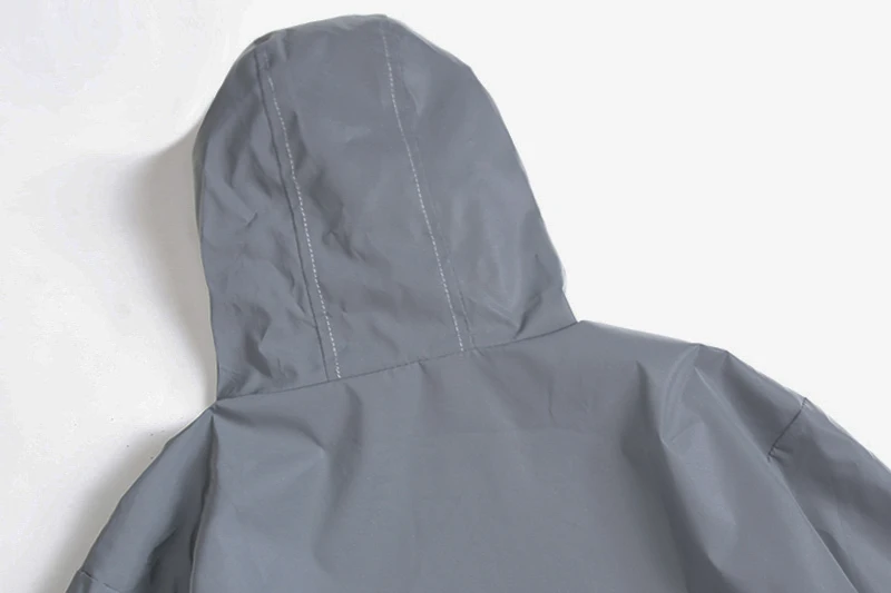 Night Reflective Jackets Double fabric Windbreaker Hooded Jacket Men Hip Hop Dancer singer Waterproof Zipper Coats Outwear Night Reflective Jackets Double fabric Windbreaker Hooded Jacket Men Hip Hop Dancer singer Waterproof Zipper Coats Outwear