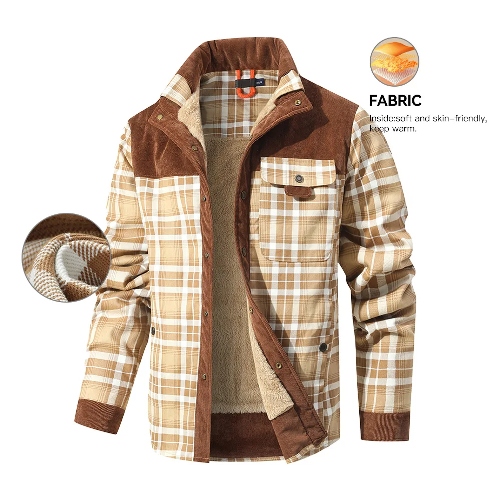 Men's Jackets Winter Windproof Warm Casual Bomber Coat - Image 5