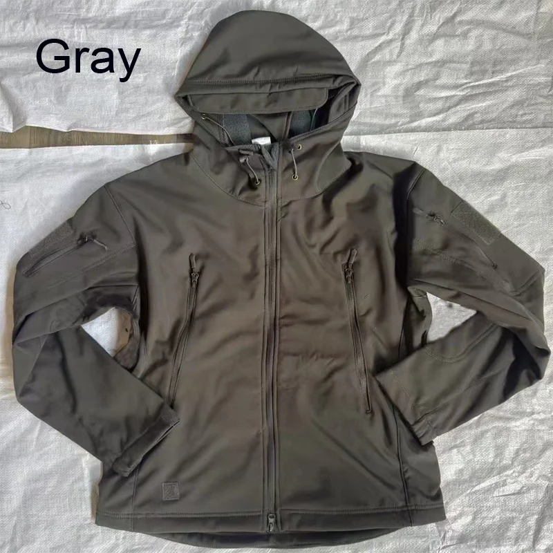 Men's Winter Autumn Softshell Fleece Jackets Windproof Outdoor Fishing Hiking Hunting Thermal Camping Cargo Coats Warm M-5XL