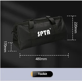 SPTA 18V 5Inch Cordless Car Polisher Dual Action 15mm Orbit  Variable Speed Polishing Machine With 4000mAh Battery