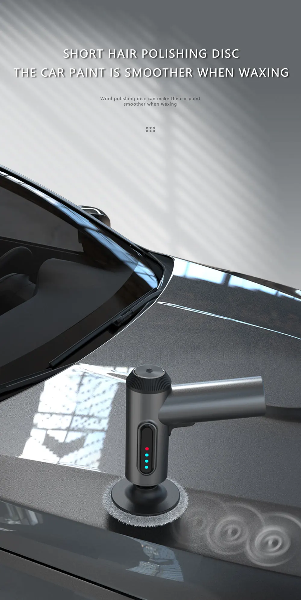 Car Polishing Sanding Machine Wireless Car Paint Scratch Repair Windscreen Glass Oil Film Remove Machine Leather Care