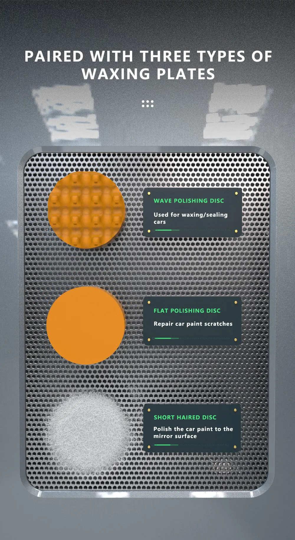 Car Polishing Sanding Machine Wireless Car Paint Scratch Repair Windscreen Glass Oil Film Remove Machine Leather Care