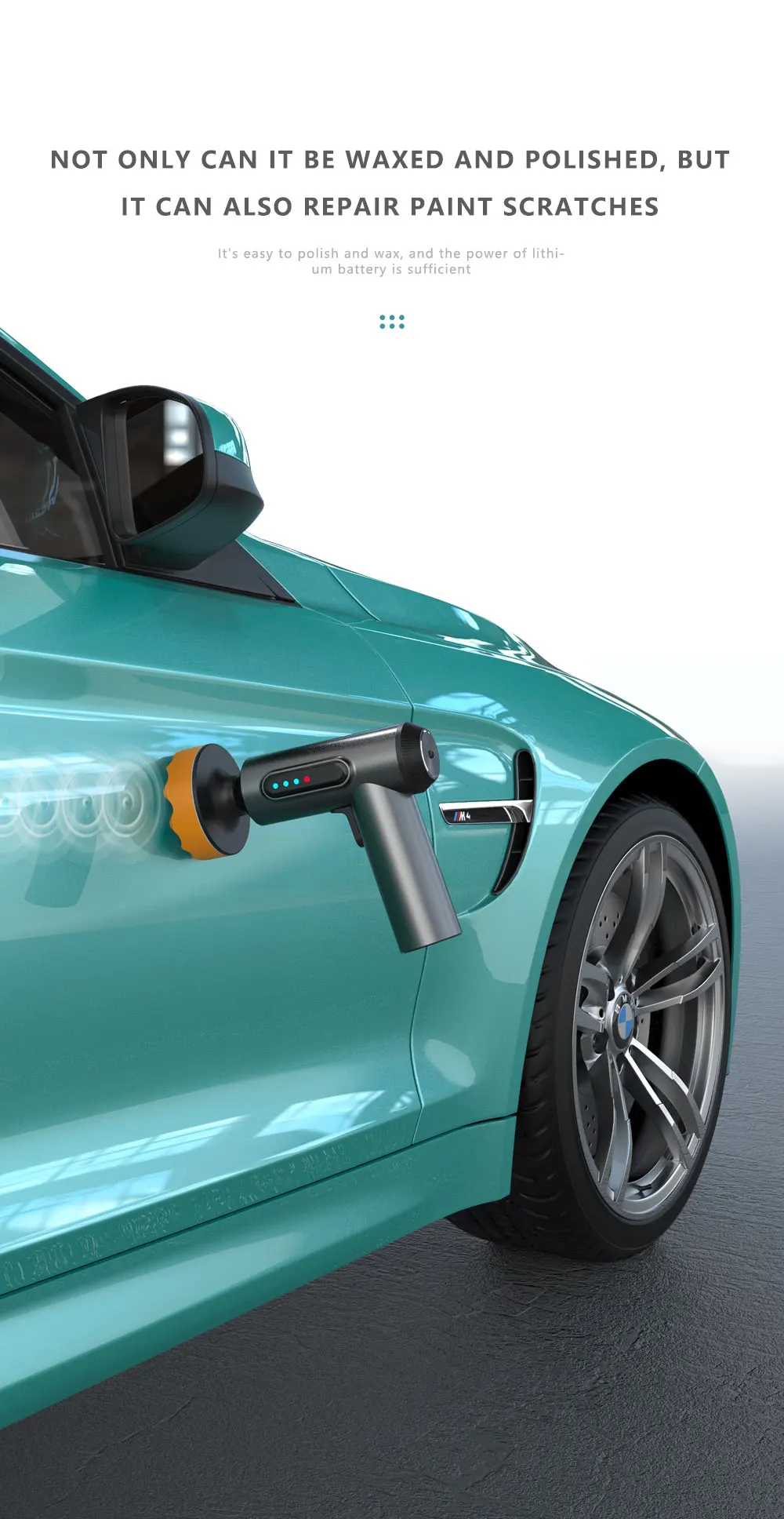 Car Polishing Sanding Machine Wireless Car Paint Scratch Repair Windscreen Glass Oil Film Remove Machine Leather Care