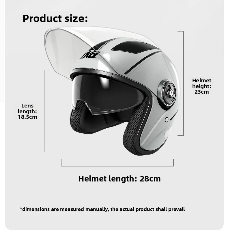 Motorcycle Dual Visor Flip Up Modular Full Face Helmet Anti-fog Street Bike Racing Helmet for Women, Men, 4 Colors