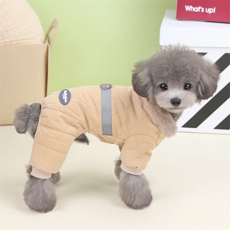 Thicken Warm Dog Jumpsuit Winter Pet Dogs Clothes for Chihuahua Coat Waterproof Hoodie Puppy Overalls Poodle Jacket Pet Apparel