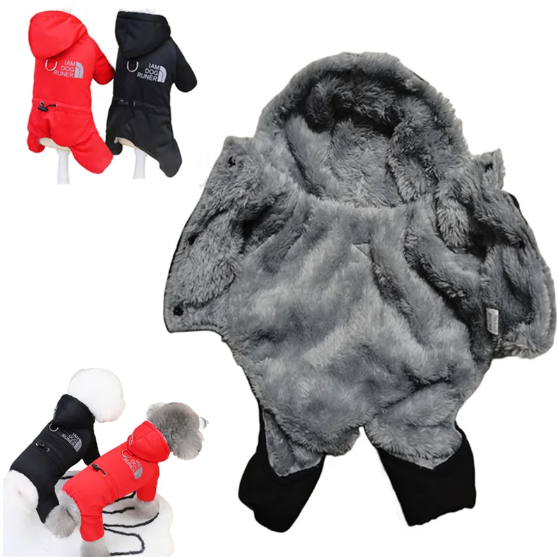 Thicken Warm Dog Jumpsuit Winter Pet Dogs Clothes for Chihuahua Coat Waterproof Hoodie