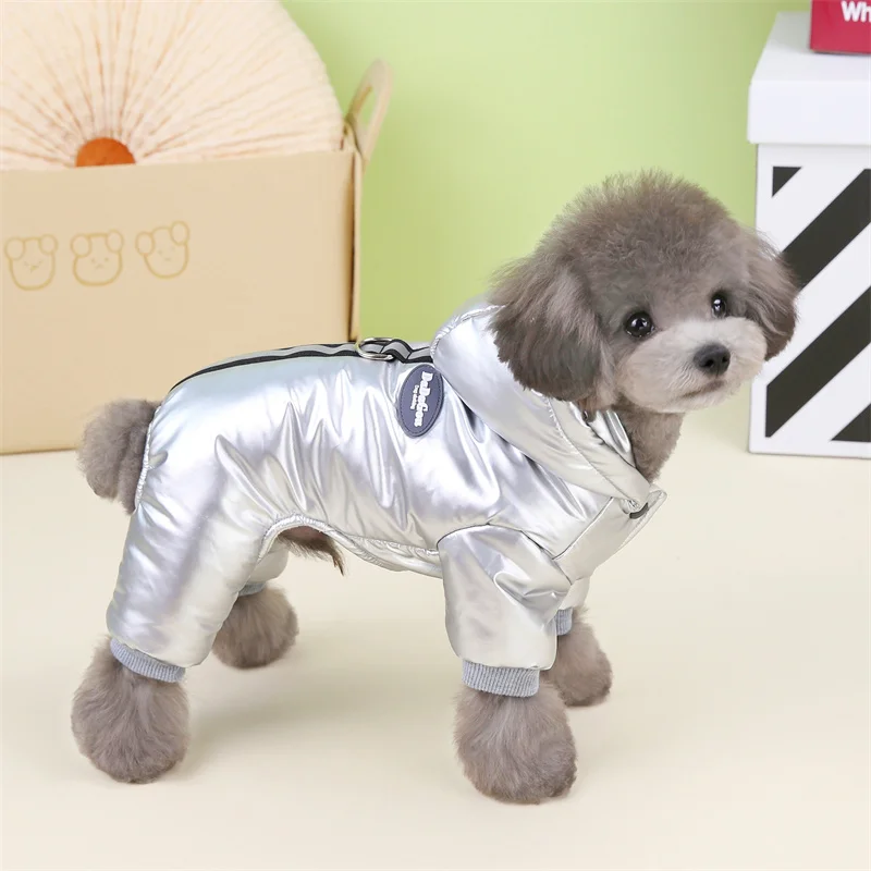 Thicken Warm Dog Jumpsuit Winter Pet Dogs Clothes for Chihuahua Coat Waterproof Hoodie Puppy Overalls Poodle Jacket Pet Apparel