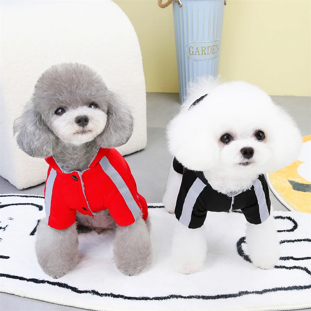 Thicken Warm Dog Jumpsuit Winter Pet Dogs Clothes for Chihuahua Coat Waterproof Hoodie Puppy Overalls Poodle Jacket Pet Apparel