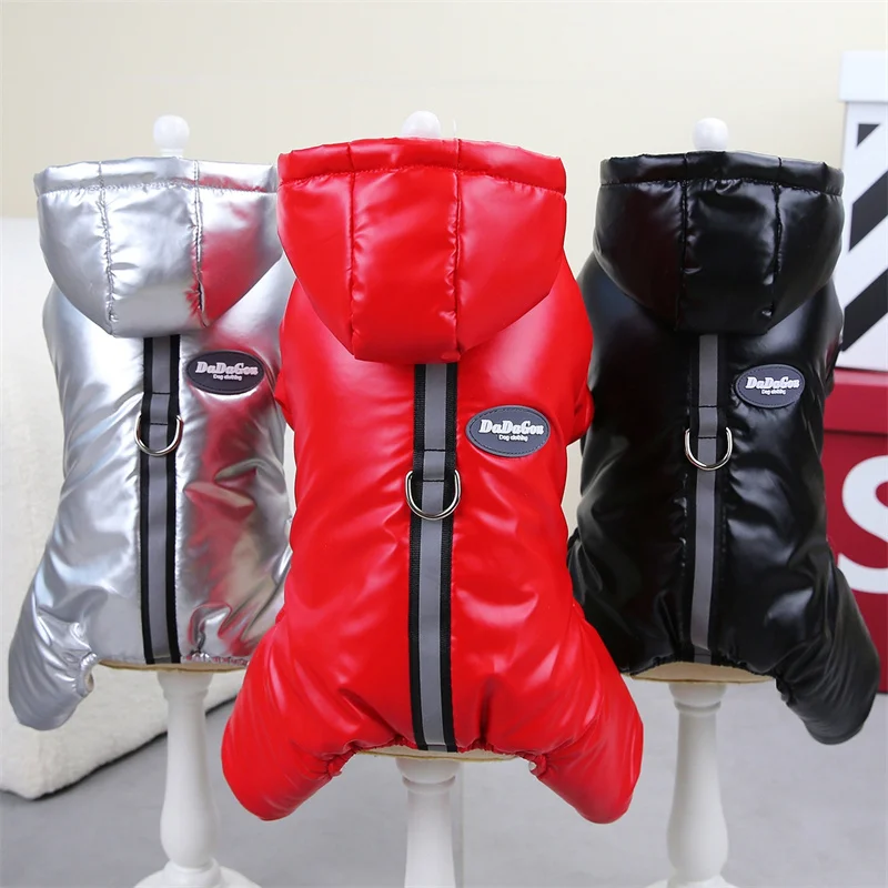 Thicken Warm Dog Jumpsuit Winter Pet Dogs Clothes for Chihuahua Coat Waterproof Hoodie Puppy Overalls Poodle Jacket Pet Apparel