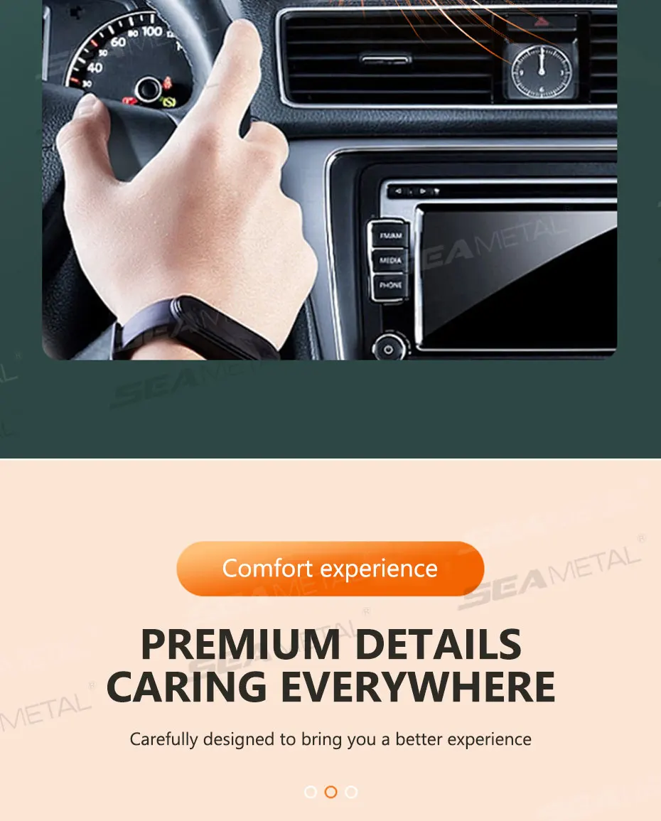 SEAMETAL Electric Heater for Car Winter Windshield Defroster 12V/120W Portable Fast-Heating Fan Demister Car Interior Warmer